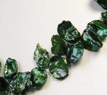 Load image into Gallery viewer, 8 Designer Green 10 to 12mm Corn Flake Keishi Pearls 009062I - PremiumBead Alternate Image 2
