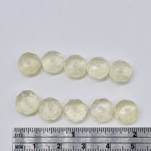 Rare Yellow Calcite Faceted Roundel Beads Strand | 10x5mm | 65 Beads |