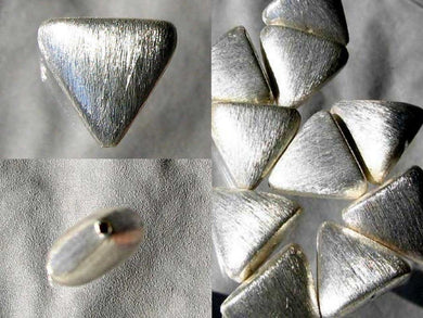 1 Bead of Brushed 5.5 Grams Sterling Silver Triangle Bead 7226 - PremiumBead Primary Image 1