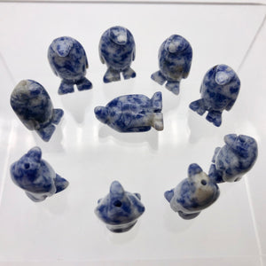 March of The Penguins 2 Carved Sodalite Beads | 21.5x12.5x11mm | Blue - PremiumBead Alternate Image 10
