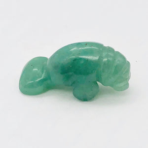 Grace! Aventurine Carved Manatee Figurine | 27x11x12mm | Green - PremiumBead Primary Image 1