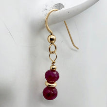 Load image into Gallery viewer, Natural Precious Gemstone Ruby Earrings with Gold Findings - PremiumBead Alternate Image 4
