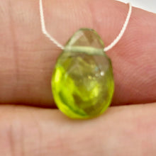 Load image into Gallery viewer, Peridot Faceted Briolette Bead | 4.9 cts | 12x9x5mm | Green | 1 bead | - PremiumBead Alternate Image 3
