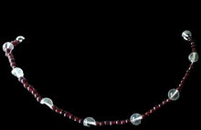 Load image into Gallery viewer, Garnet and Quartz Necklace Solid Sterling Silver Clasp 200022
