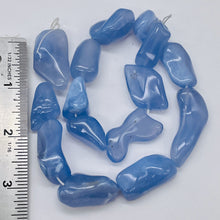 Load image into Gallery viewer, Chalcedony Designer Cut 550ct Pendant Bead Strand| 42x16x11 - 25x11x9mm|Blue|14|
