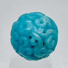 Load image into Gallery viewer, Amazonite AAA Intricately Carved Round Bead | 17mm | Blue | 1 Bead |
