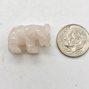 Wild Hand Carved Rose Quartz Elephant Figurine | 20x15x7mm | Pink - PremiumBead Alternate Image 3