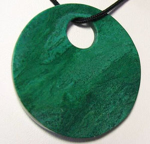 Green African Jade 50mm Pi Circle Pendant Bead 9363A - PremiumBead Primary Image 1