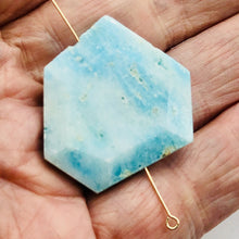 Load image into Gallery viewer, 63cts Druzy Natural Hemimorphite Pendant Bead | Blue | 30x30x8mm | 1 Bead |
