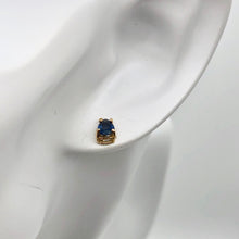Load image into Gallery viewer, Blue Sapphire 14K Gold Pear shape Earrings | 5x4mm | Blue | Stud | - PremiumBead Alternate Image 4
