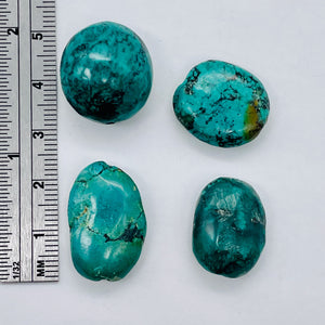 Turquoise Nugget Beads | 22x19x11 to 20x15x9mm | Blue | 4 Beads |