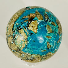 Load image into Gallery viewer, Azurite Malachite Chrysoprase Scry Round Sphere | 55mm | Green/Blue/Brown | 1 |

