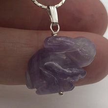 Load image into Gallery viewer, Hop! Amethyst Bunny Rabbit Solid Sterling Silver Pendant 509255AMS - PremiumBead Alternate Image 4
