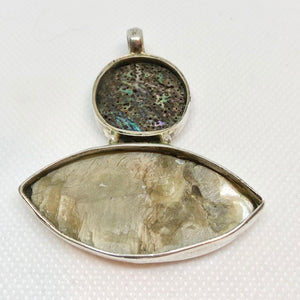 Mother of Pearl & Abalone Shell Pendant - Glamorous! 4178 - PremiumBead Alternate Image 4