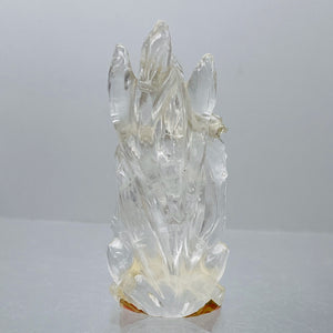 Quan Yin Quartz Goddess Person | 2 3/8" Tall | Clear | 1 Figurine |