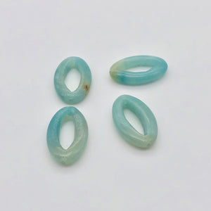 4 Picture Frame Amazonite 20x12x4mm Oval Beads 009368D - PremiumBead Primary Image 1