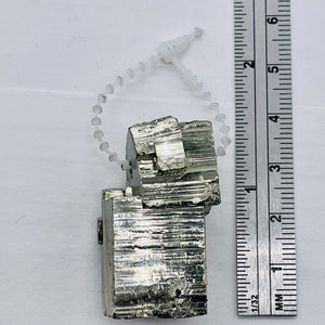 Pyrite Free Form Pendant Bead | 36x24x19 mm | Gold | 1 Bead |