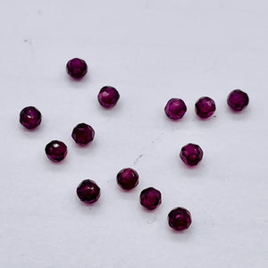 4 Gorgeous Rhodolite Garnet Excellent 3mm Faceted Beads 06542