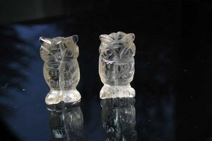 2 Wisdom Carved Quartz Owl Beads - PremiumBead Alternate Image 2