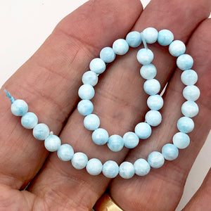 Natural Hemimorphite Faceted Round Beads | 5mm | Blue | 15 Bead(s)