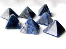 Load image into Gallery viewer, 2 Hand Carved Sodalite Pyramid Beads 9289SO - PremiumBead Primary Image 1
