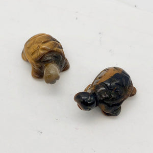 Adorable Tigereye Turtle Figurine | 20x12x9mm | Golden Brown - PremiumBead Alternate Image 7