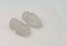 Load and play video in Gallery viewer, 2 Hand Carved Quartz Goddess of Willendorf Beads | 20x9x7mm | Quartz
