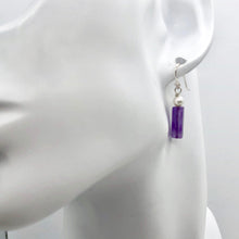Load image into Gallery viewer, Enchanting Deep Amethyst and Pearl Sterling Silver Earrings! | 1 1/4&quot; Long | - PremiumBead Alternate Image 3
