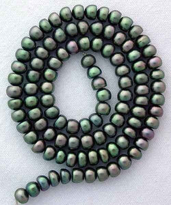 Forest Green Freshwater Pearl Strand 109039 - PremiumBead Primary Image 1