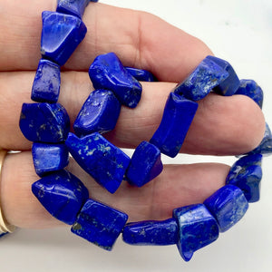 Intense! Natural Gem Quality Lapis Lazuli Bead Strand | 35 beads | 14x11x6mm | - PremiumBead Alternate Image 6