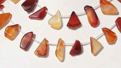 Designer 4 Natural Wild Carnelian Drop Beads 009579 - PremiumBead Primary Image 1