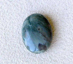 1 Slate Green Oregon Jasper Oval Pendant Bead 7542 - PremiumBead Primary Image 1