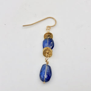Stunning AAA Blue Kyanite 14Kgf Earrings, 1 13/16" (Long), Blue 310834 - PremiumBead Alternate Image 9