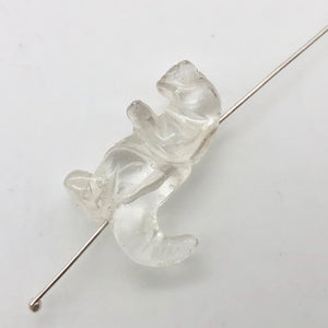 Hand Carved Quartz Tyrannosaurus Rex Figurine | 20x15x7mm | Clear - PremiumBead Alternate Image 4