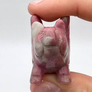 When Pigs Fly Rhodonite Winged Pig Figurine | 40x33x20mm | Pink/Grey | 34.5g - PremiumBead Alternate Image 8