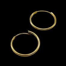 Load image into Gallery viewer, 14K Gold Continuous Hoop Earrings | 1/2&quot; Long | Gold | 1 Pair |
