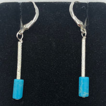 Load image into Gallery viewer, Charming Designer Natural Untreated Turquoise Earrings Sterling Silver| 2&quot; Long| - PremiumBead Alternate Image 2
