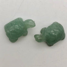 Load image into Gallery viewer, Charming 2 Carved Aventurine Turtle Beads | 21x12.5x8.5mm | Green - PremiumBead Primary Image 1
