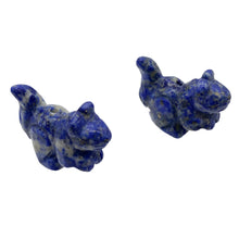 Load image into Gallery viewer, Nuts 2 Hand Carved Animal Sodalite Squirrel Beads | 22x15x10mm | Blue
