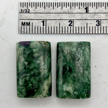 Load image into Gallery viewer, Green Fuschite Pendant Beads | 22x12x5mm | Green/Red | Rectangle | 2 Beads | - PremiumBead Alternate Image 6
