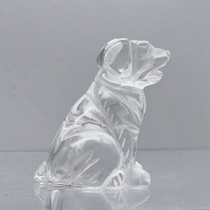 Quartz Frog on Lilly Pad Carving | 30x45x45mm | Clear | 1 Figurine |