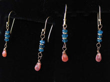 Load image into Gallery viewer, Dazzle Blue Apatite and Opal 22K Vermeil Earrings 300490A - PremiumBead Primary Image 1
