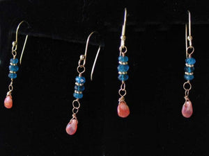 Dazzle Blue Apatite and Opal 22K Vermeil Earrings 300490A - PremiumBead Primary Image 1