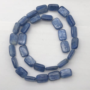 Kyanite Rectangle Chatoyant Bead Half Strand | 14x10x5 | Blue | 15 Beads |