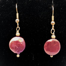 Load image into Gallery viewer, Rusty/Red 12mm Freshwater Pearl and 14k Gold Filled Earrings 307277A - PremiumBead Alternate Image 10
