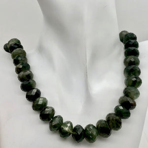 Natural Graduated Green Rutilated Faceted Quartz Rondelle Bead Strand | 16" | - PremiumBead Alternate Image 3