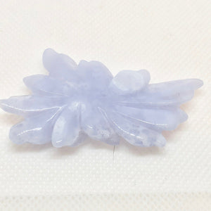 Carved Blue Chalcedony Flower Bead 45cts 009850O - PremiumBead Alternate Image 4
