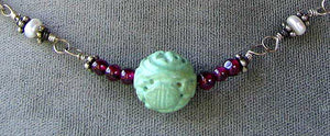 Designer Original Ruby Jade Pearl Sterling Silver 20 inch Necklace - PremiumBead Alternate Image 3