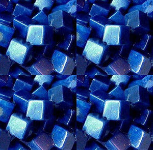 Wow Indigo Blue Lapis Diagonal Drill Cube Bead Strand 104317 - PremiumBead Alternate Image 2