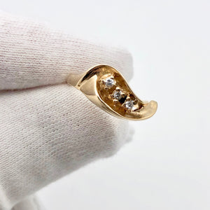 Natural Diamonds Solid 14K Yellow Gold Ring Size 6 3/4 9982AL - PremiumBead Alternate Image 2